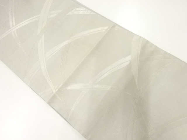 アンティーク　 紗 草葉模様織出し袋帯（材料）